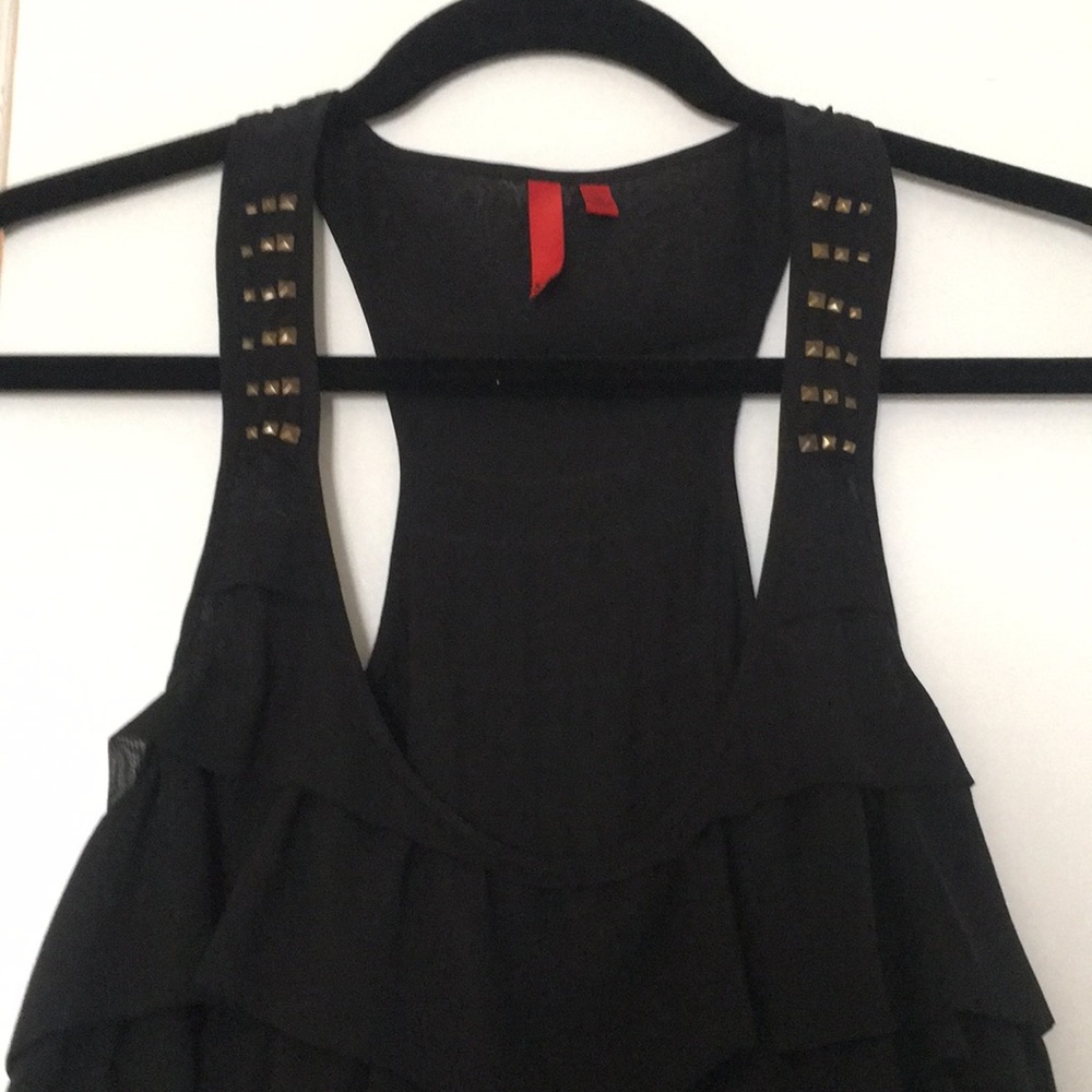 Black Ruffled Top! - Picture 2 of 5